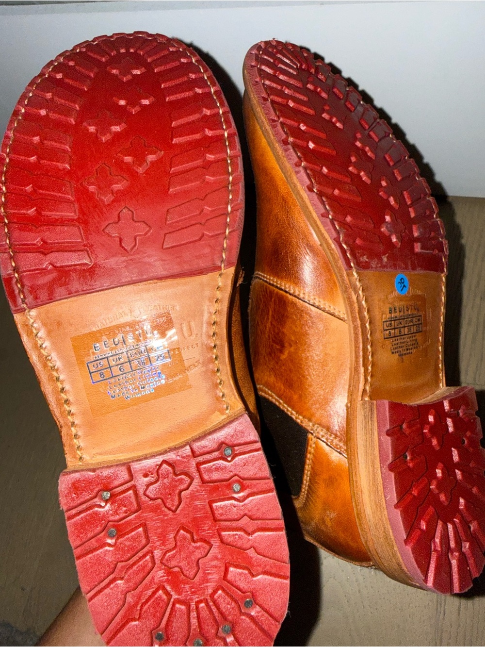 BED|STU NWT women’s Chukka Boots in Cognac Brown Leather - Picture 4 of 4